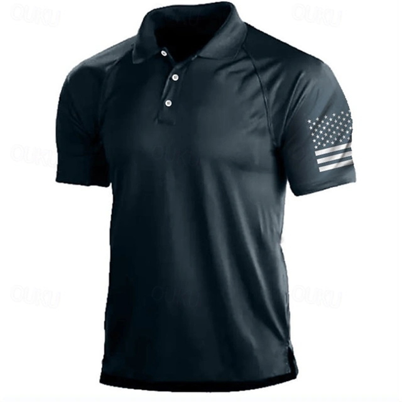Golf Equipment Cheap - Polo à motif de drapeau américain